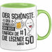 50. Geburtstag Tasse Geschenk Der Schönste Der Schnellste Spermium 50Er Geburtstag Mann Vater Papa Grün Trendation