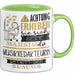 Musikredakteurin Tasse Geschenk Lustiger Spruch Bitte Erheben Sie Sich Seine Majestät Die Musikredakteurin Betritt Den Raum Grün Trendation