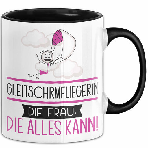 Gleitschirmfliegerin Geschenk Tasse Becher Die Frau Die Allen Kann Geschenkidee für eine Gleitschirmfliegerin Lustig Trendation