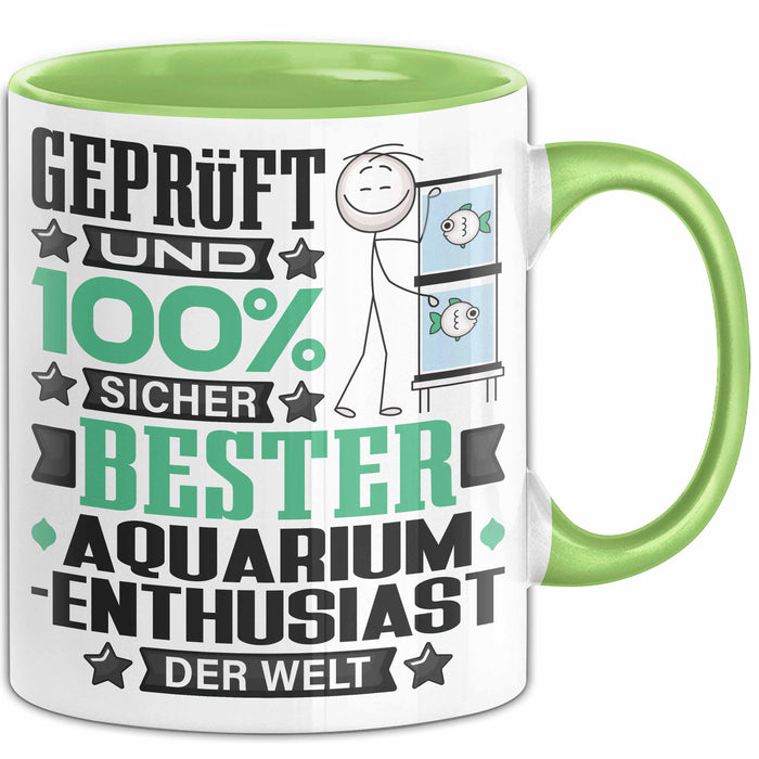 Aquarium-Enthusiast Geschenk Lustiger Spruch für Aquarium-Enthusiast Geschenkidee Bester Aquarium-Enthusiast Der Welt Grün Trendation