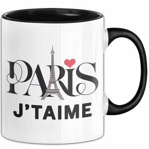 Frankreich Paris Eiffelturm Tasse Geschenk Lustige Geschenkidee Spruch Schwarz Trendation