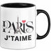 Frankreich Paris Eiffelturm Tasse Geschenk Lustige Geschenkidee Spruch Schwarz Trendation