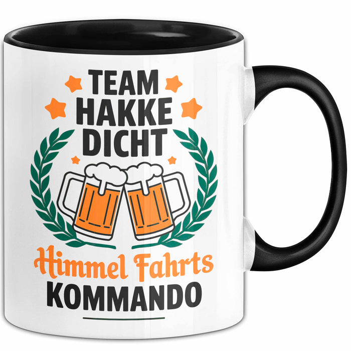 Sarkasmus Sarkastisch Tasse Geschenk Lustige Geschenkidee Spruch Team Hackedicht Himmelfahrtskommando Schwarz Trendation