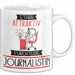 Journalistin Tasse Geschenk Becher Stark Attraktiv Furchtlos Journalistin Lustige Geschenkidee Weiß Trendation