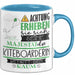 Kiteboarderin Tasse Geschenk Lustiger Spruch Bitte Erheben Sie Sich Seine Majestät Die Kiteboarderin Betritt Den Raum Blau Trendation