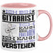 Gitarrist Geschenk Kaffee-Tasse Geschenkidee für Gitarrist Ich Bin Gitarrist Ich Kann Es Dir Erklären Jedoch Nicht Für Dich Verstehen Spruch Lustig Rosa Trendation