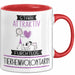 Tierheimvolontärin Tasse Geschenk Becher Stark Attraktiv Furchtlos Tierheimvolontärin Lustige Geschenkidee Rot Trendation