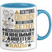 Tierheimmitarbeiter Geschenk Tasse Lustiger Spruch Erheben Sie Sich Der Tierheimmitarbeiter Betritt den Raum Blau Trendation