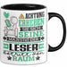 Leser Geschenk Tasse Lustiger Spruch Erheben Sie Sich Der Leser Betritt den Raum Schwarz Trendation