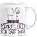 Geschenk für Künstlerin Tasse Lustige Geschenkidee Geburtstag Ich Bin Künstlerin Ich Darf Das Weiß Trendation