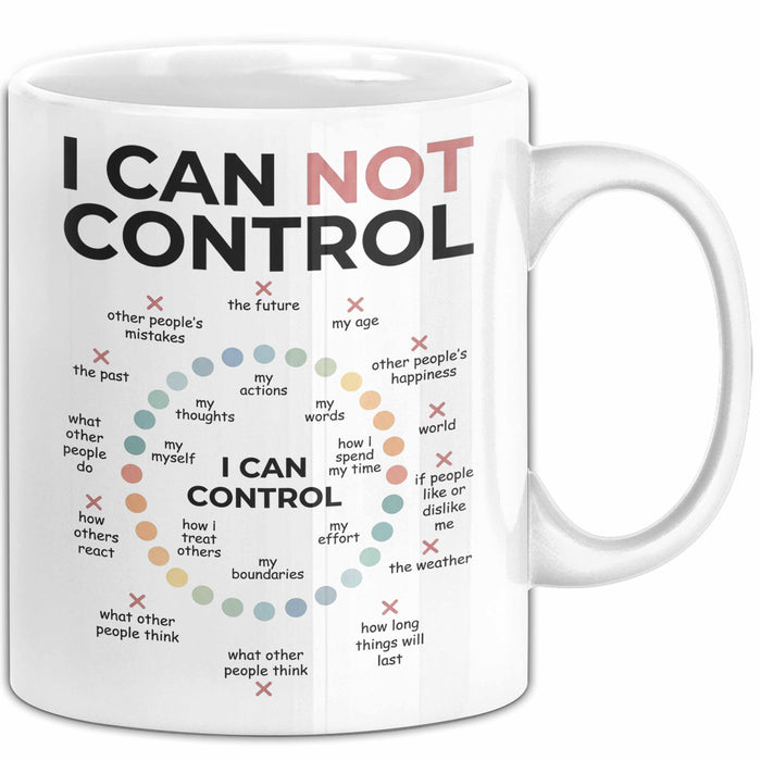 Motivation Tasse Geschenk I Can Not Control I Can Control Geschenkidee Weiß Trendation