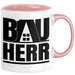 Bauherr Bauleiter Geschenk Tasse Hausbau Bauvorhaben Kaffee-Becher Geschenkidee Rosa Trendation