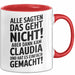 Claudia Tasse Geschenk Alle Sagten Das Geht Nicht Aber Dann Kam Claudia Und Hat Es Einfach Gemacht Geschenkidee Becher mit Name Rot Trendation