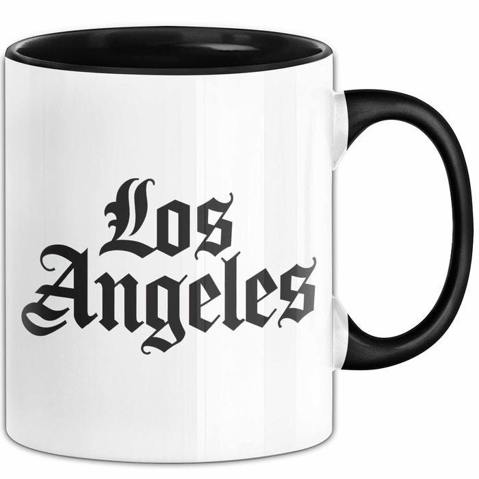Los Angeles LA Kalifornien USA Tasse Geschenk Lustige Geschenkidee Spruch Schwarz Trendation