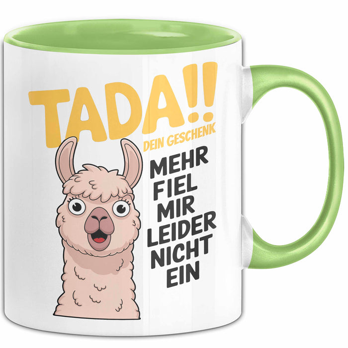 Sarkastisches Lama Tasse Geschenk Lustige Geschenkidee Spruch Dein Geschenk Mehr Fiel Mir Leider Nicht Ein Grün Trendation