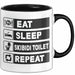 Skibidi Toilet Tasse Geschenk Meme Eat Sleet Repeat Becher Geschenkdiee Trendation