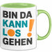 Bürokollege Tasse Geschenk Lustige Geschenkidee Spruch Bin Da Kann Los Gehen Grün Trendation
