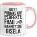 Gisela Tasse Geschenk Gott Formte Die Perfekte Frau Gisela Geschenkidee Rosa Trendation