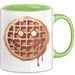 Waffel Liebhaber Tasse Geschenkidee für Sirup Fan Frühstück Grün Trendation