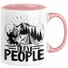Camping Tasse Geschenk I Eat People Bär Kaffee-Becher Geschenkidee Camper Outdoor Rosa Trendation