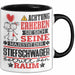 Stiefschwager Geschenk Tasse Lustiger Spruch Erheben Sie Sich Der Stiefschwager Betritt den Raum Schwarz Trendation