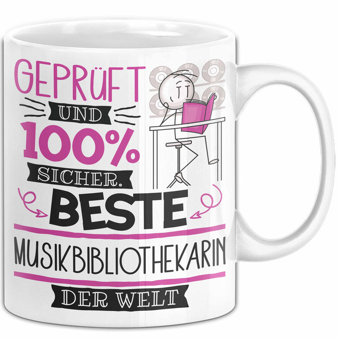 Musikbibliothekarin Geschenk Becher Tasse Gott Schuf Alle Menschen Gleich Nur Die Besten Durfeten Musikbibliothekarin Werden Geschenkidee Lustig Weiß Trendation