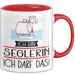 Geschenk für Seglerin Tasse Lustige Geschenkidee Geburtstag Ich Bin Seglerin Ich Darf Das Rot Trendation