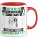 Musikgeschäftsinhaber Tasse Geschenk für Musikgeschäftsinhaber Geburtstag Lustiger Spruch Kaffee-Becher Was Ist Deine Superkraft Rot Trendation