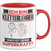 Kletterlehrer Tasse Geschenk für Kletterlehrer Geburtstag Lustiger Spruch Kaffee-Becher Was Ist Deine Superkraft Rot Trendation