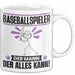 Baseballspieler Tasse Geschenk für Baseballspieler Der Mann Der Alles Kann Geschenkidee zum Geburtstag Weiß Trendation
