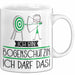 Geschenk für Bogenschützin Tasse Lustige Geschenkidee Geburtstag Ich Bin Bogenschützin Ich Darf Das Weiß Trendation