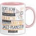 Jazz-Pianistin Geschenk Becher Tasse Gott Schuf Alle Menschen Gleich Nur Die Besten Durfeten Jazz-Pianistin Werden Geschenkidee Lustig Rosa Trendation