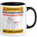 Pferdebesitzer Tasse Geschenk Lustiger Spruch Geschenkidee für Pferdebesitzer Achtung Hochleistungs Pferdebesitzer Bei Der Arbeit Trendation