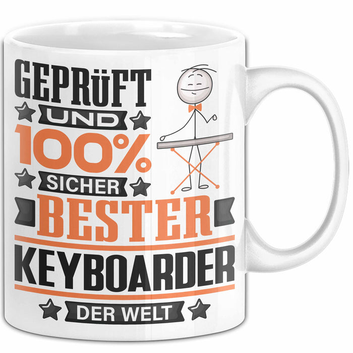 Keyboarder Geschenk Lustiger Spruch für Keyboarder Geschenkidee Bester Keyboarder Der Welt Weiß Trendation