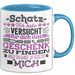 Tasse Valentinstag Geschenk Versuch das beste Geschenk zu finden Blau Trendation