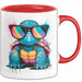 Schildkröte Tier Sonnenbrille Tasse Geschenk Lustige Geschenkidee Spruch Rot Trendation