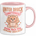 Sarkastischer Teddybär Tasse Geschenk Lustige Geschenkidee Unter Druck Arbeite Ich Am Besten Rosa Trendation