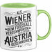 Österreich Wien Wienerisch Tasse Geschenk Lustige Geschenkidee Spruch Dem Fussball Verschworen Den Eid, Der Austria Geschworen Grün Trendation