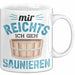 Lustige Tasse Geschenk Mir Reichts Ich Geh Saunieren Spruch Weiß Trendation
