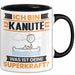 Kanute Tasse Geschenk für Kanute Geburtstag Lustiger Spruch Kaffee-Becher Was Ist Deine Superkraft Schwarz Trendation