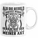 Forstwirt Geschenk Tasse Waldarbeiter Axt Holz Hacken Totenkopf Wikinger Kaffee-Becher für Holzfäller Weiß Trendation