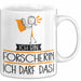 Geschenk für Forscherin Tasse Lustige Geschenkidee Geburtstag Ich Bin Forscherin Ich Darf Das Weiß Trendation