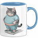 Katzen Tierliebhaber Tasse Geschenk Lustige Geschenkidee Spruch Blau Trendation