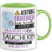 Taucherin Tasse Geschenk Lustiger Spruch Bitte Erheben Sie Sich Seine Majestät Die Taucherin Betritt Den Raum Grün Trendation
