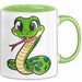 Reptil Schlange Tier Tasse Geschenk Lustige Geschenkidee Spruch Grün Trendation