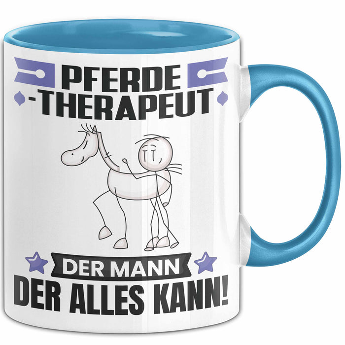 Pferdetherapeut Tasse Geschenk für Pferdetherapeut Der Mann Der Alles Kann Geschenkidee zum Geburtstag Blau Trendation