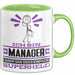 Manager Geschenk Tasse Ich Bin Manager Aber Sag Doch Einfach Superheld Lustige Geschenkdiee für Manager Kaffee-Becher Grün Trendation