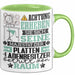 Plattenladenbesitzer Geschenk Tasse Lustiger Spruch Erheben Sie Sich Der Plattenladenbesitzer Betritt den Raum Grün Trendation