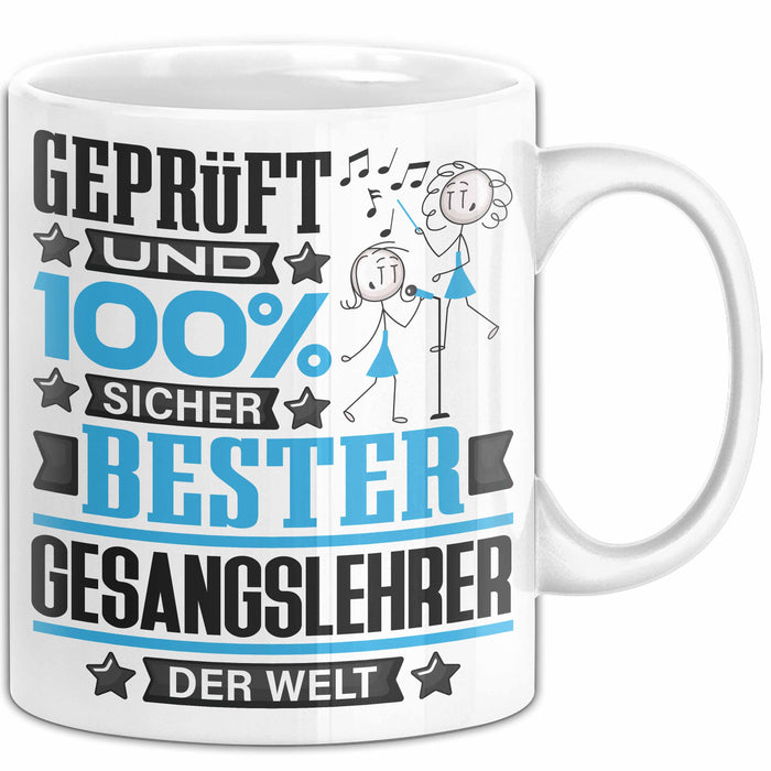 Gesangslehrer Geschenk Lustiger Spruch für Gesangslehrer Geschenkidee Bester Gesangslehrer Der Welt Weiß Trendation