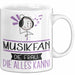 Musikfan Geschenk Tasse Becher Die Frau Die Allen Kann Geschenkidee für eine Musikfan Lustig Weiß Trendation